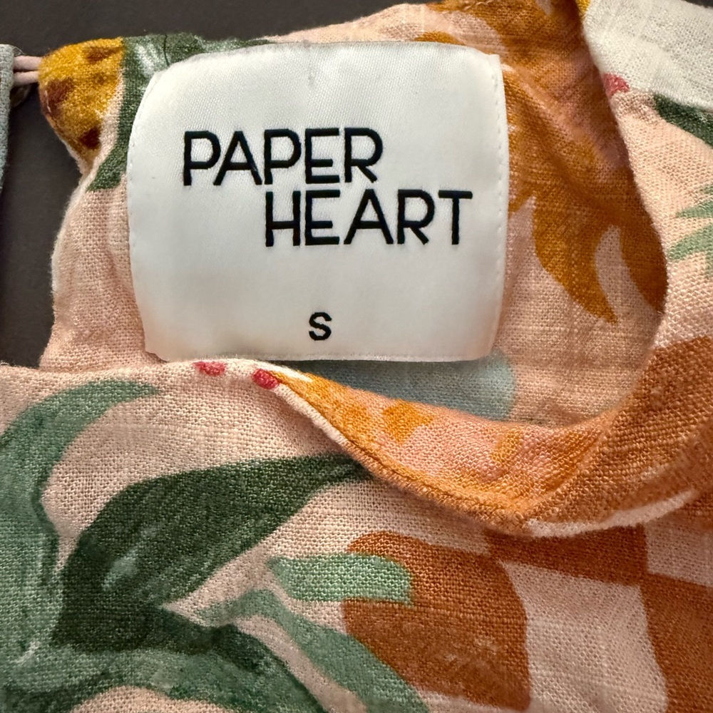 Paper Heart Anthropology Colorful Tropical Print Dress/shirt - Picture 3 of 11